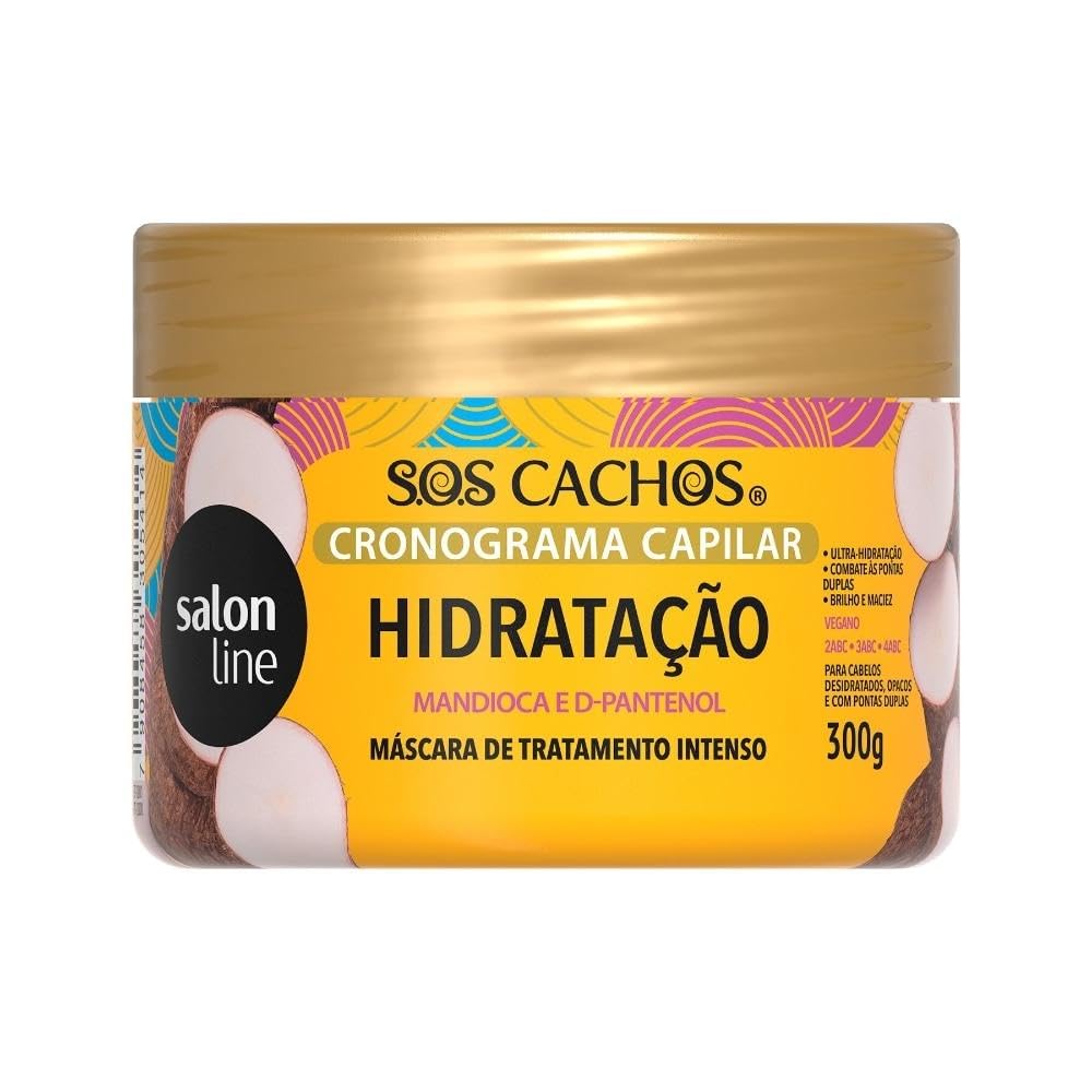 Salon Line - Linha SOS Cachos (Cronograma Capilar) - Mascara de Hidratacao 300 Gr - (SOS Curls (Capillary Schedule) Collection -