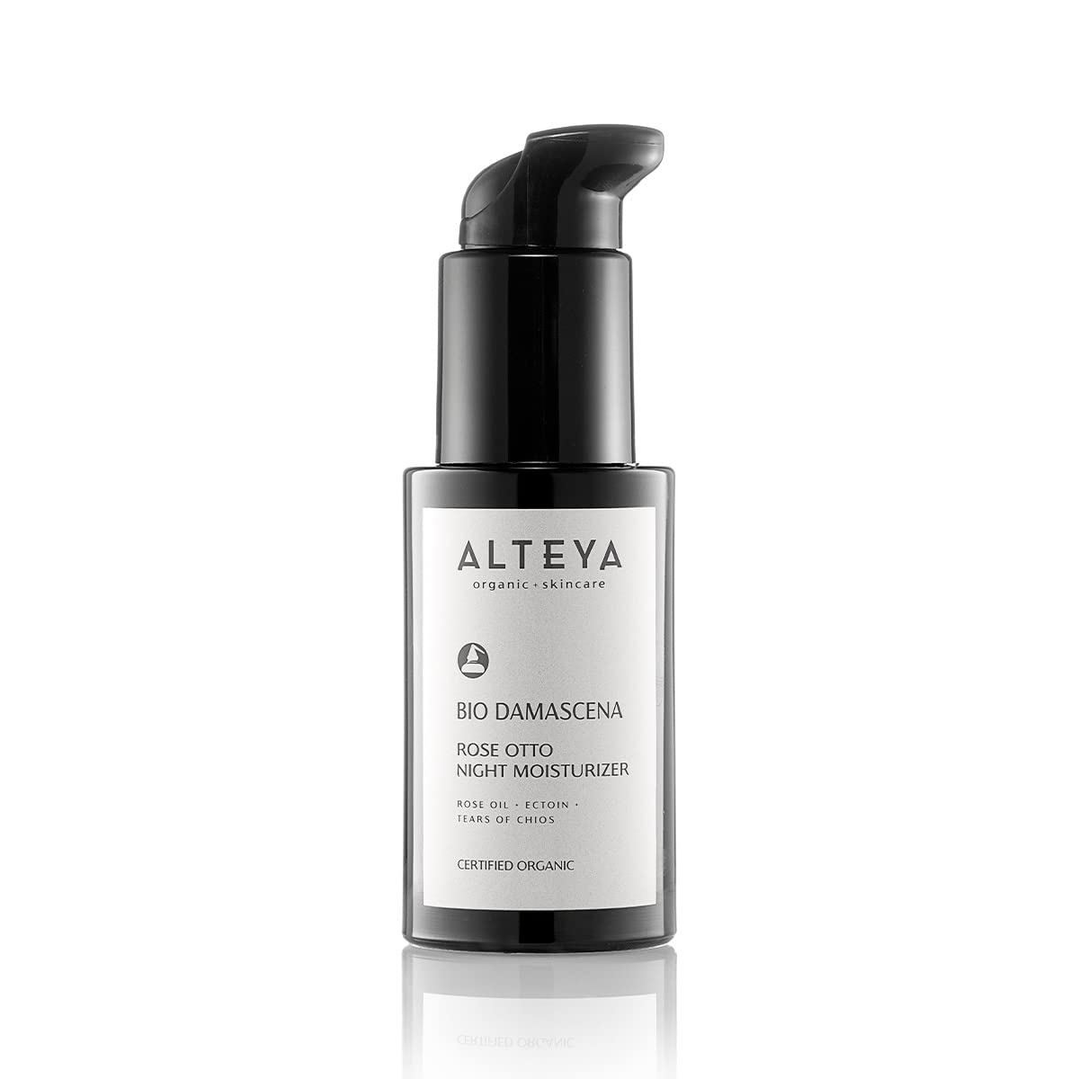 Alteya Organics Night Moisturizer Certified Organic Skin Care 1.7 Fl Oz/50 mL Bio Damascena Award-Winning Face Cream With Organi