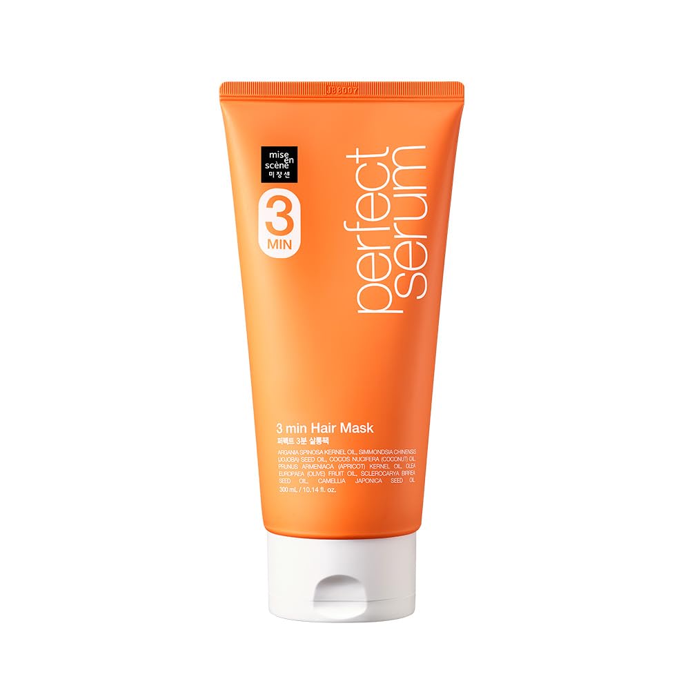 Mise En Scene 3Min Korean Hair Mask, Perfect Serum Super Rich 3 Min Salon Pack - Strengthening And Hydrating, Korean Haircare, 1