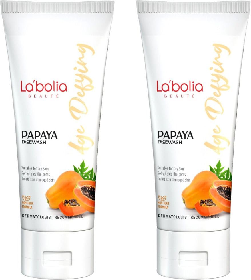 Labolia Beaute Papaya Facewash For Glowing & Clear Skin With Papaya Extract | AntiTan, DePigmentation & Skin Brightening | Dee