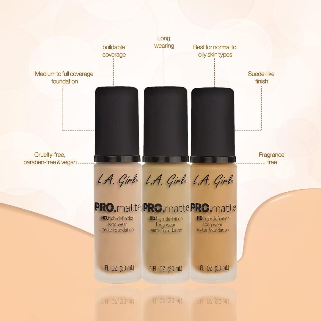 L.A. Girl Pro Matte Foundation, Bisque Glm672