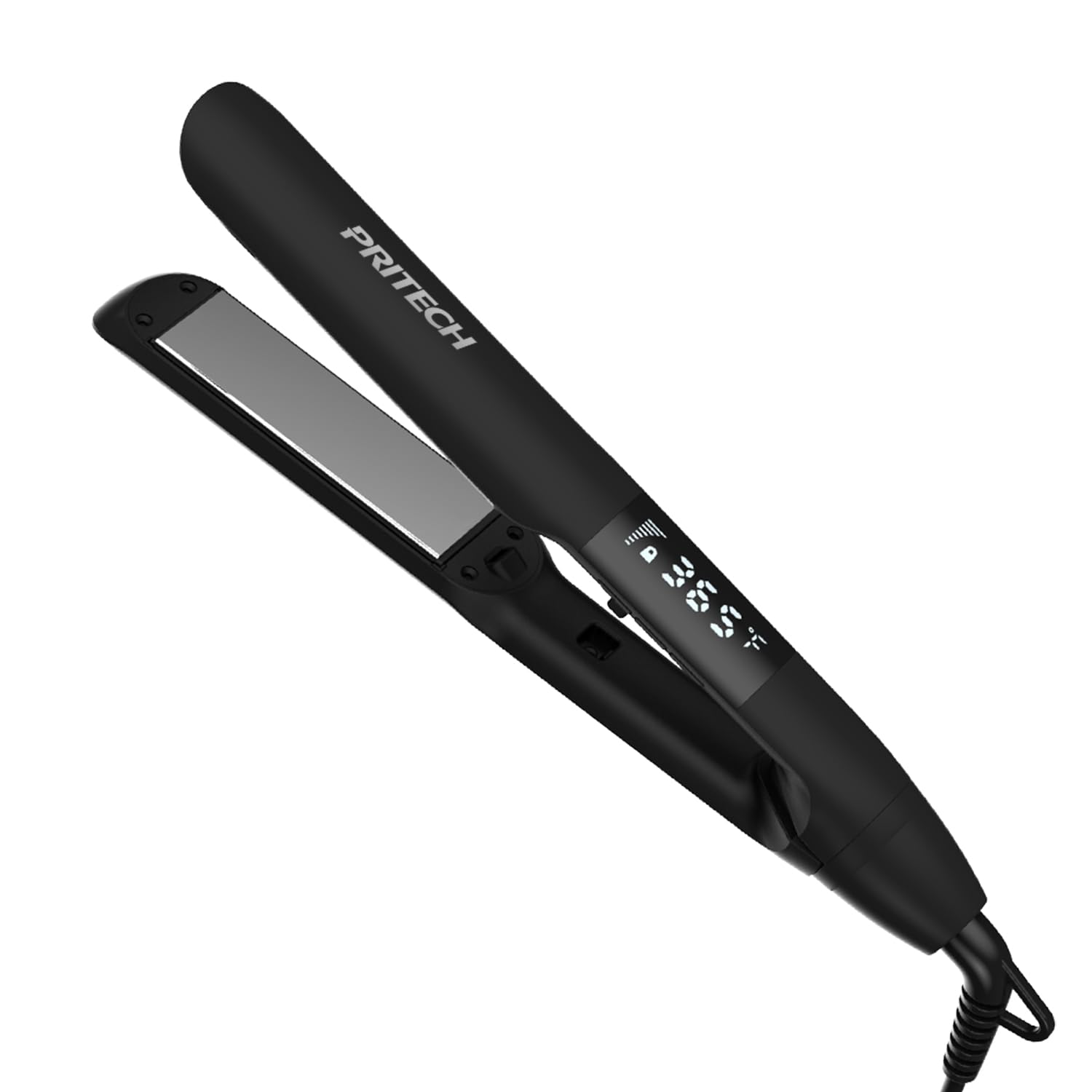 PRITECH Flat Iron Hair Straightener and Curler 2 in 1, Titanium Flat Iron with Negative Ions, Adjustable Temp(248?-450?) and Aut