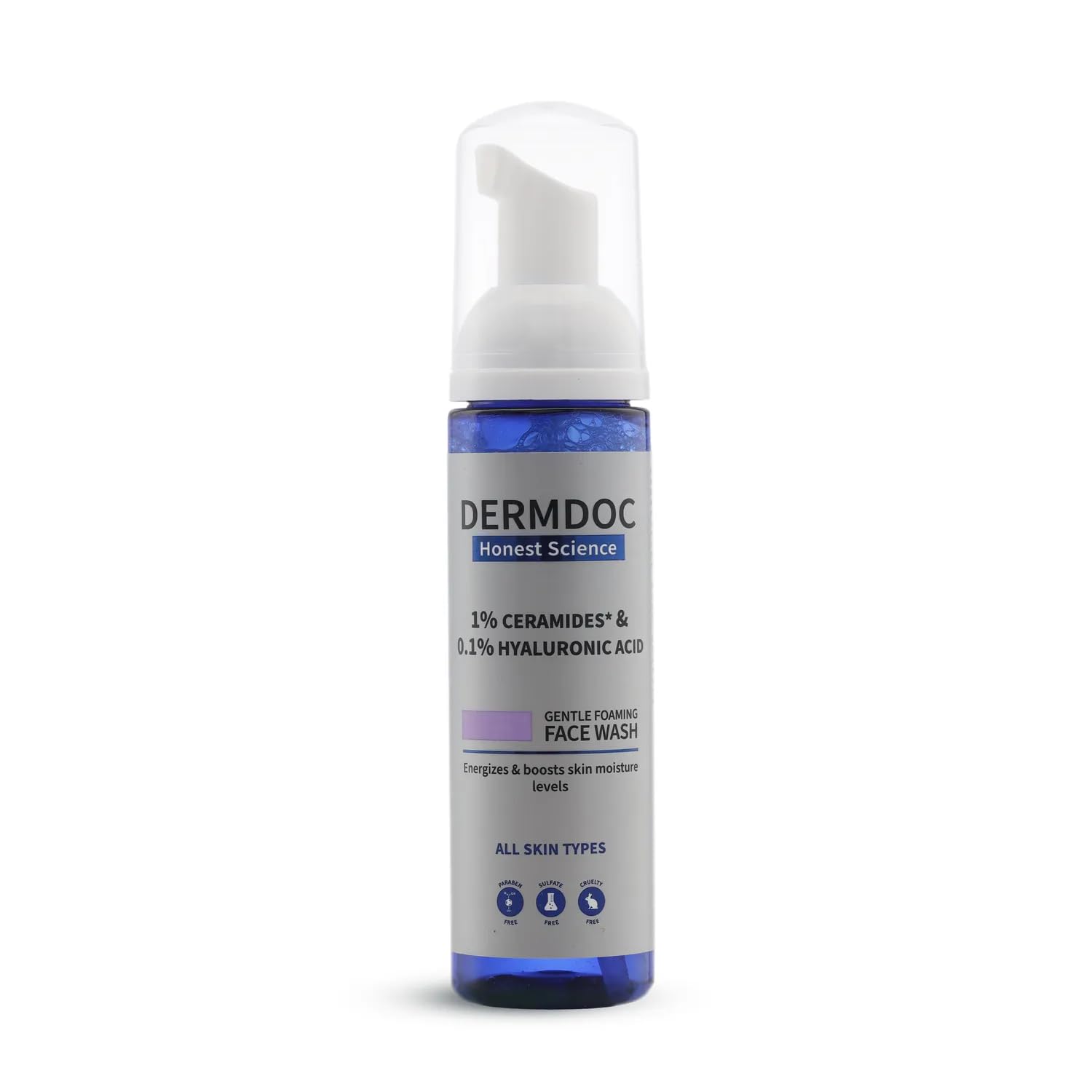 Dermdoc Ceramide Hyaluronic Acid Face Wash For Dry Skin Hydrating Gentle Foaming Cleanser With Vitamin E Moisturizing Face Clean
