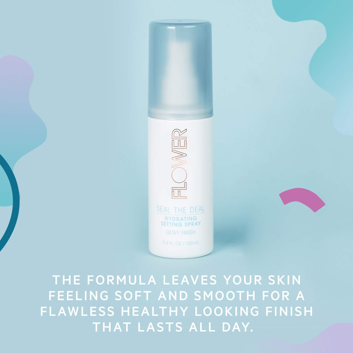 Flower Beauty Seal The Deal Setting Spray, Hydrating And Flawless Finish For All Day Face Makeup, Cruelty-Free 34Fl Oz