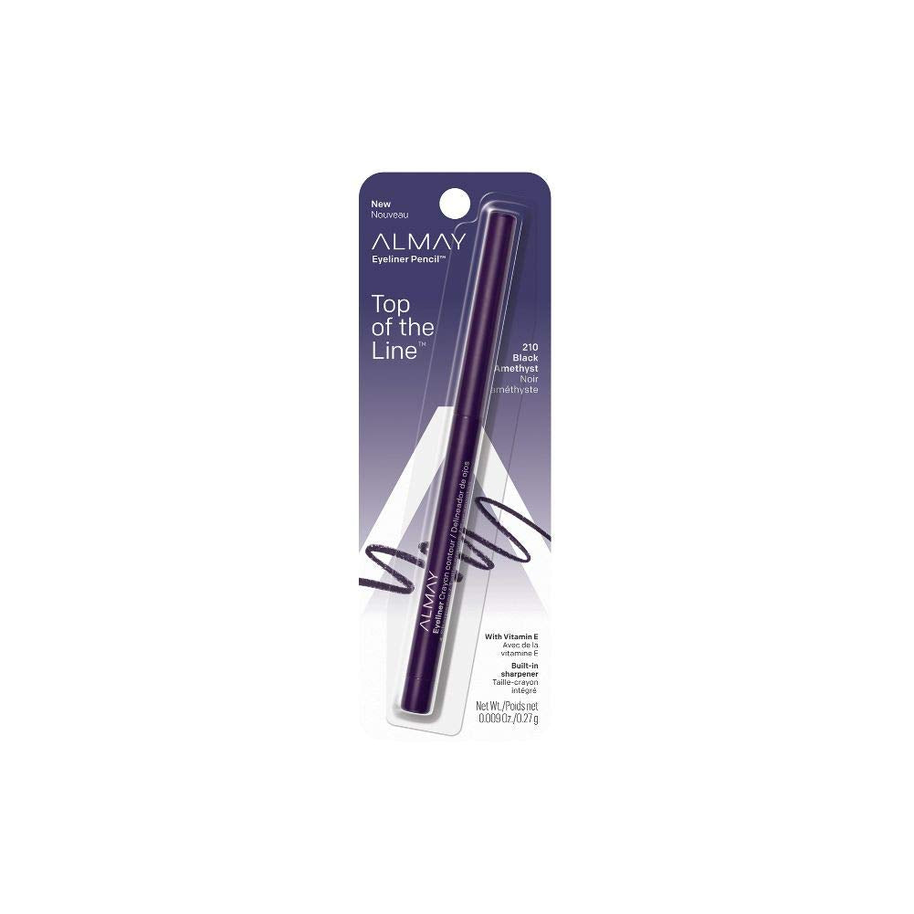 Almay Eyeliner Pencil, Eye Makeup Stocking Stuffers For Women, Built-In Sharpener, Hypoallergenic, Water Resistant, 210 Black Am