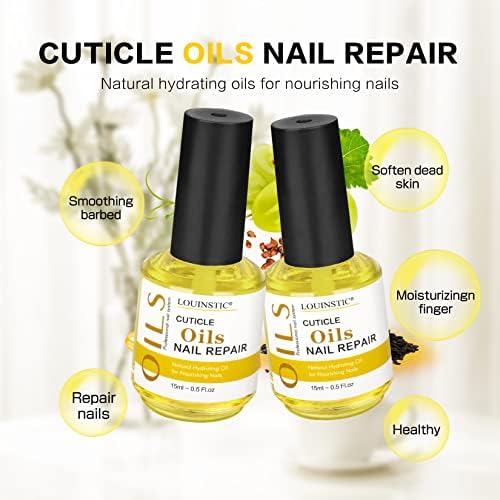 Louinstic Gel Nail Polish Remover - Quick Gel Polish Remover For Nails In 3-5 Minutes, Gel Nail Remover With Nail Cuticle Oil An
