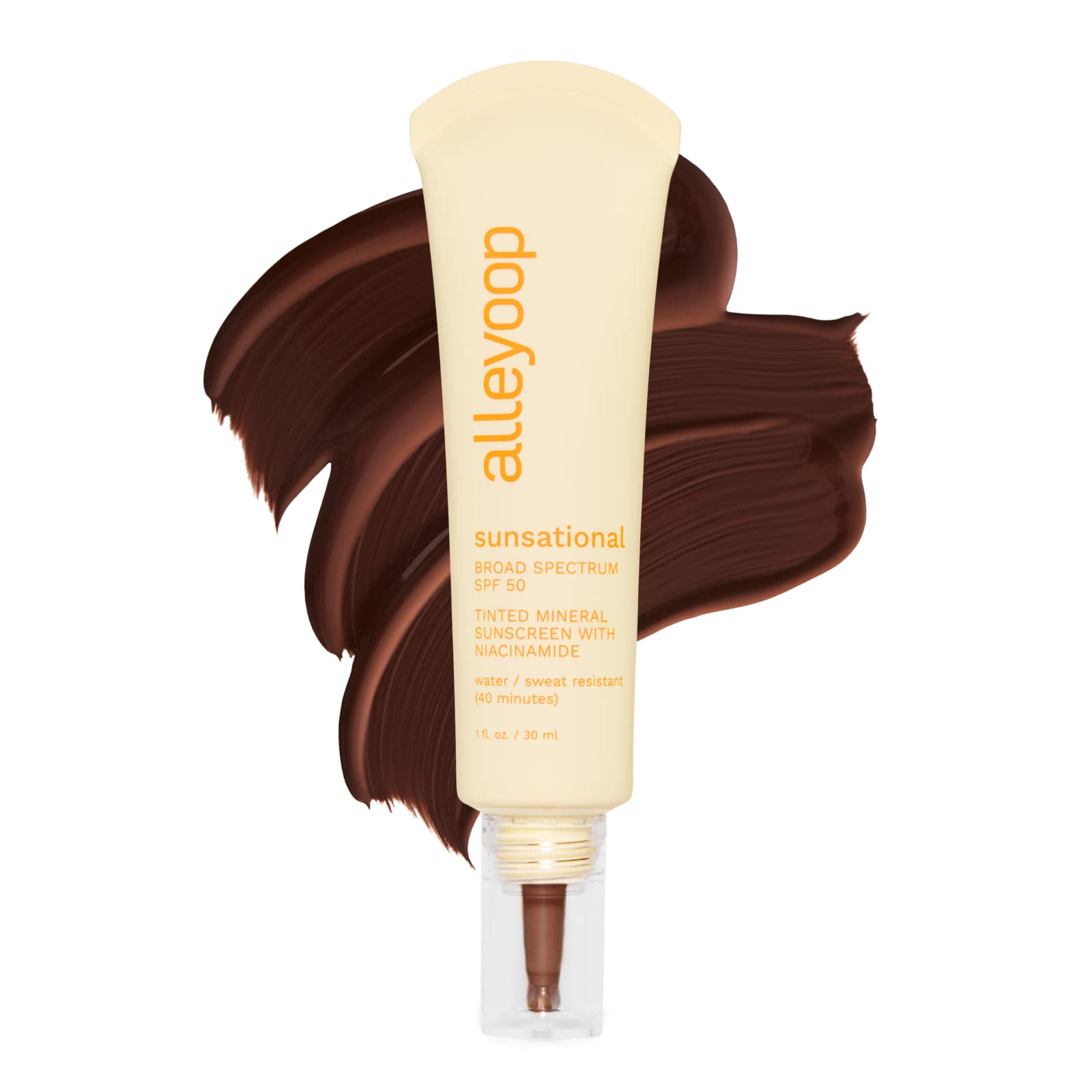 Alleyoop Sunsational Tinted Moisturizer Sunscreen For Face Broad Spectrum Spf 50, 100% Mineral Sunscreen With Niacinamide & Jojo