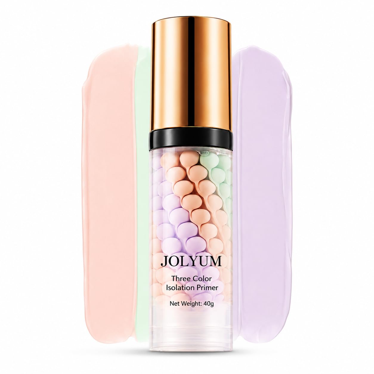 3 Color Correcting Makeup Primer, 40g Hydrating Face Primer Base, Green Purple Pink Color Corrector for Redness, Dull Skin and U