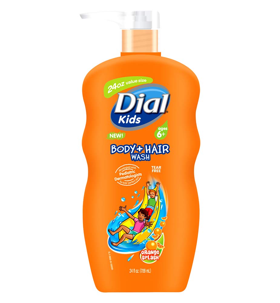 Dial Kids Body + Hair Wash, Orange Splash, 24 Ounce