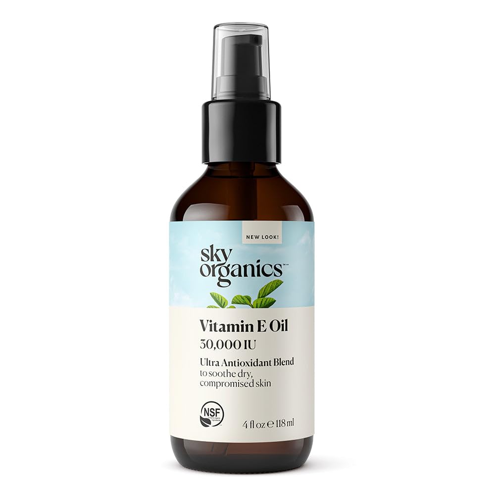 Vitamin E Oil, 30,000 Iu, 4 Fl Oz (118 Ml), Sky Organics