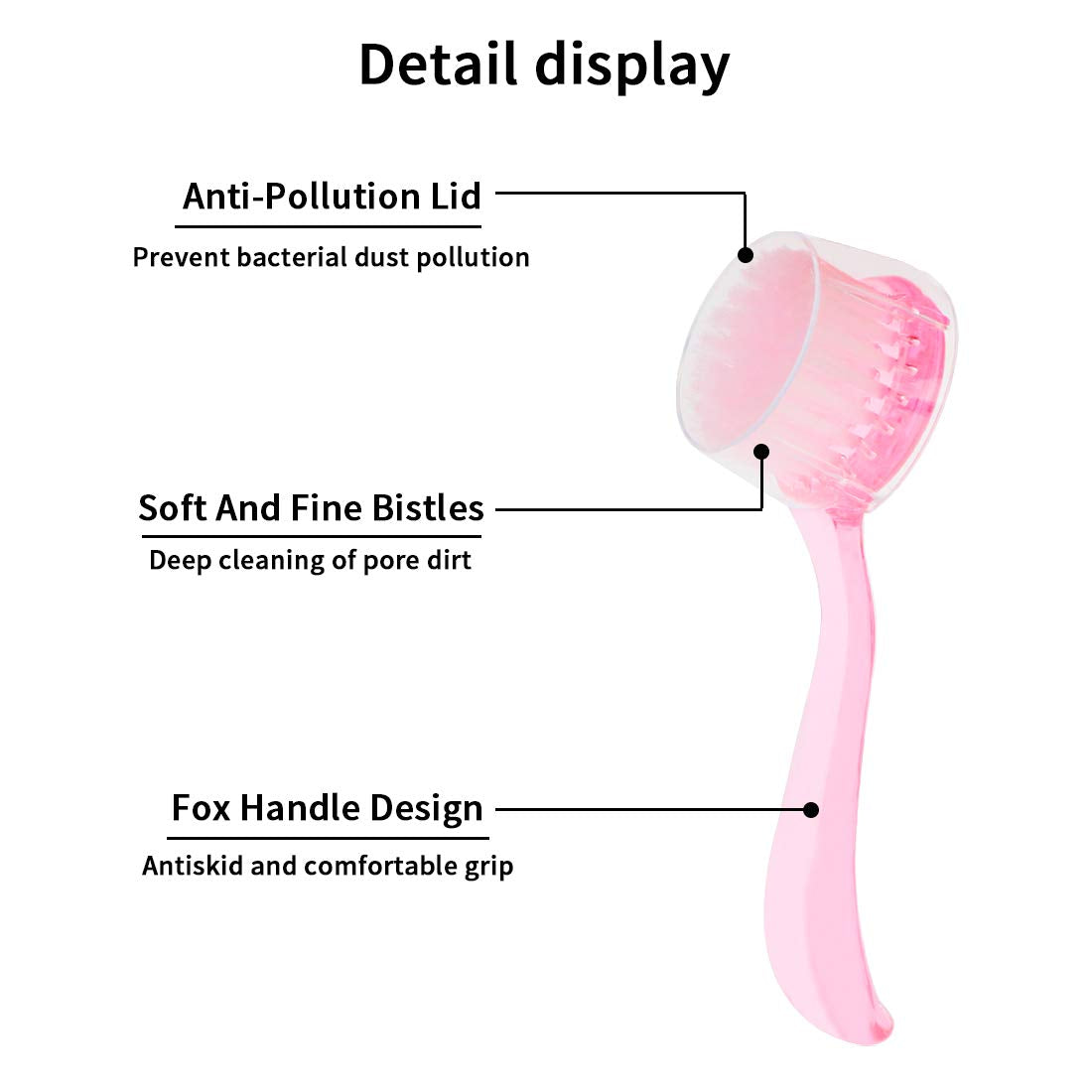 4 Colors Facial Cleansing Brush, Beomeen Facial Exfoliating Brush Face Wash Scrub Exfoliator Brush For Makeup Skincare Removal,