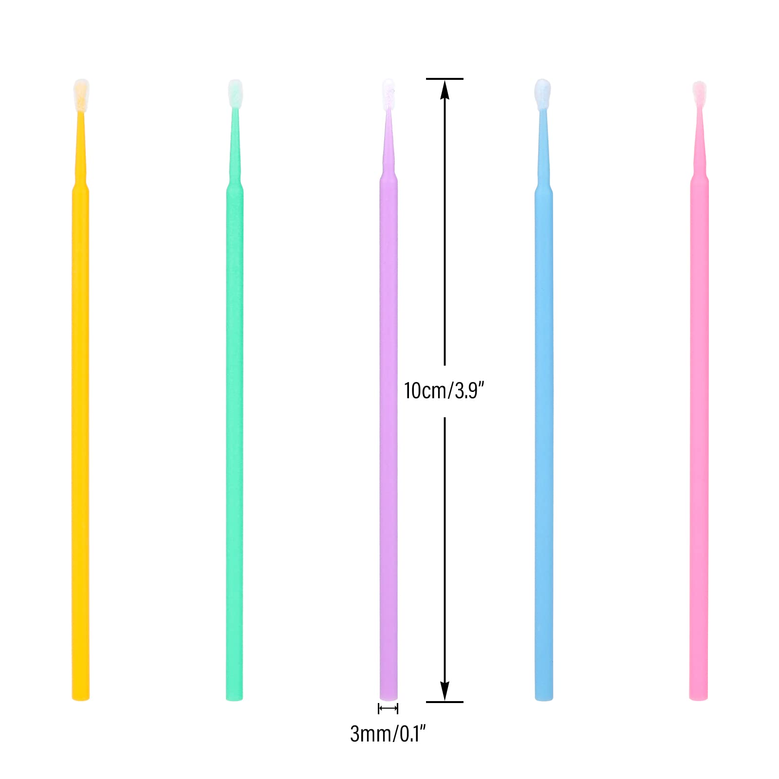 G2PLUS 500PCS Micro Cotton Swabs, Disposable Micro Applicators Brush for Makeup and Personal Care, Cosmetic Brush, Microswabs fo