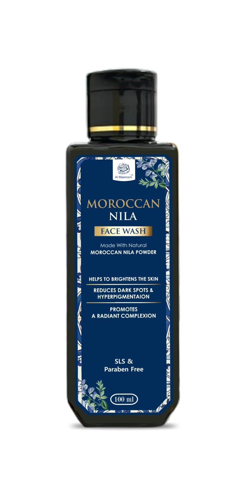 Al Masnoon Moroccan Nila Face Wash 100Ml For Skin Brightening & Radiant Complexion, Deep Cleansing Gentle Formula, Removes Dirt 