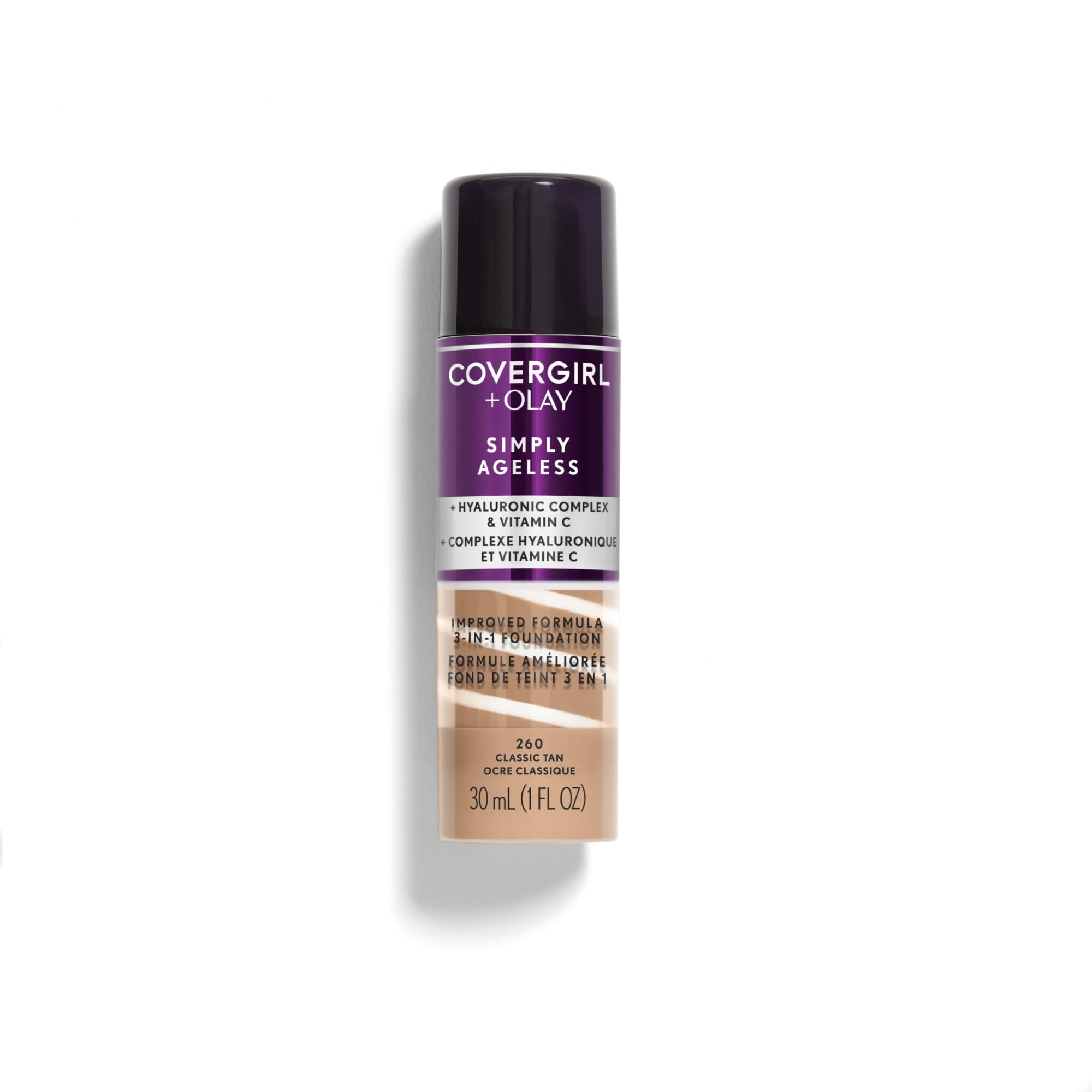 Covergirl & Olay Simply Ageless 3-In-1 Liquid Foundation, Classic Tan, 1 Fl Oz (Pack Of 1)
