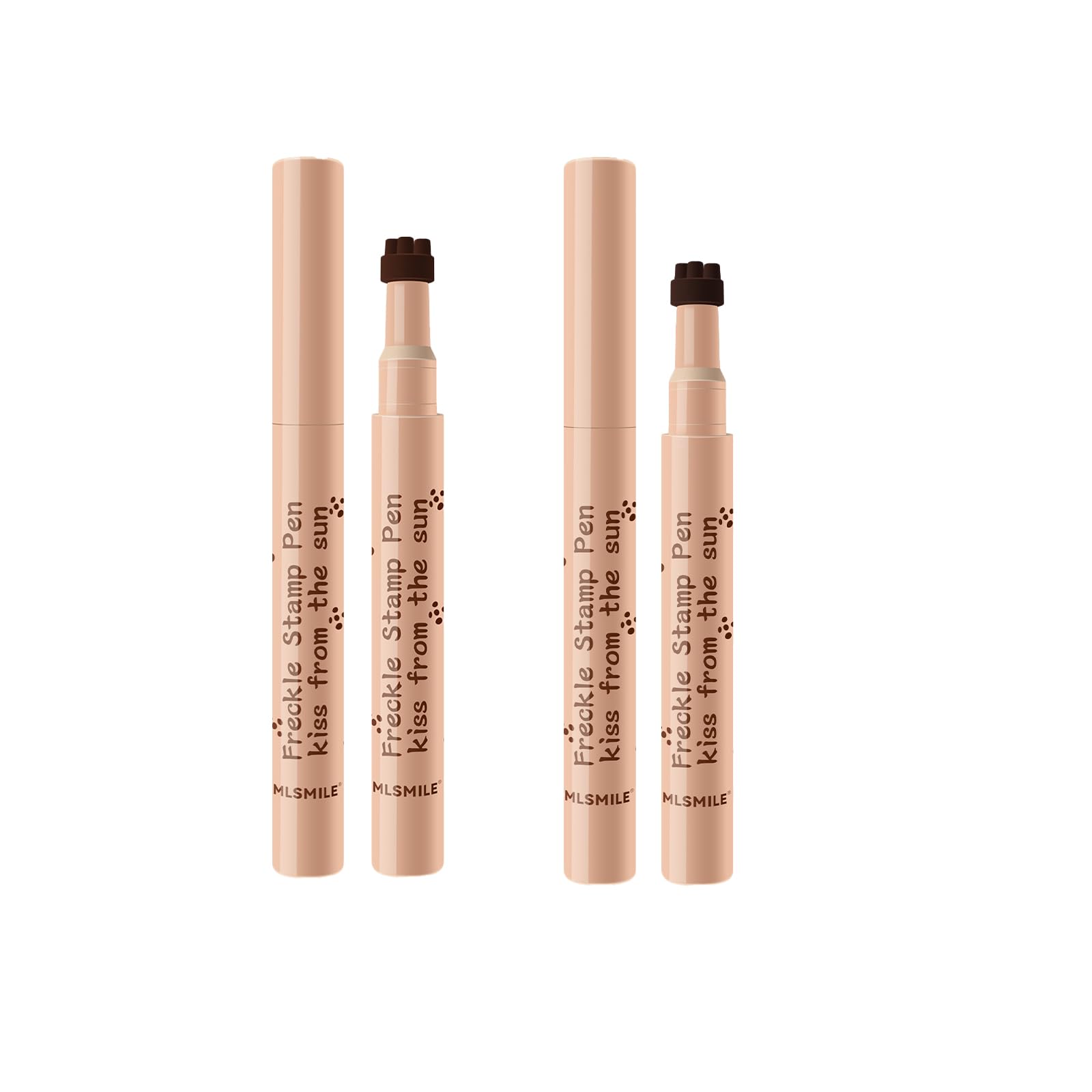 Walulan Freckle Pen Henna Freckles Sweatproof Waterproof Long Lasting Small Faux Freckle Stamp Foundation Spot,Natural Lifelike