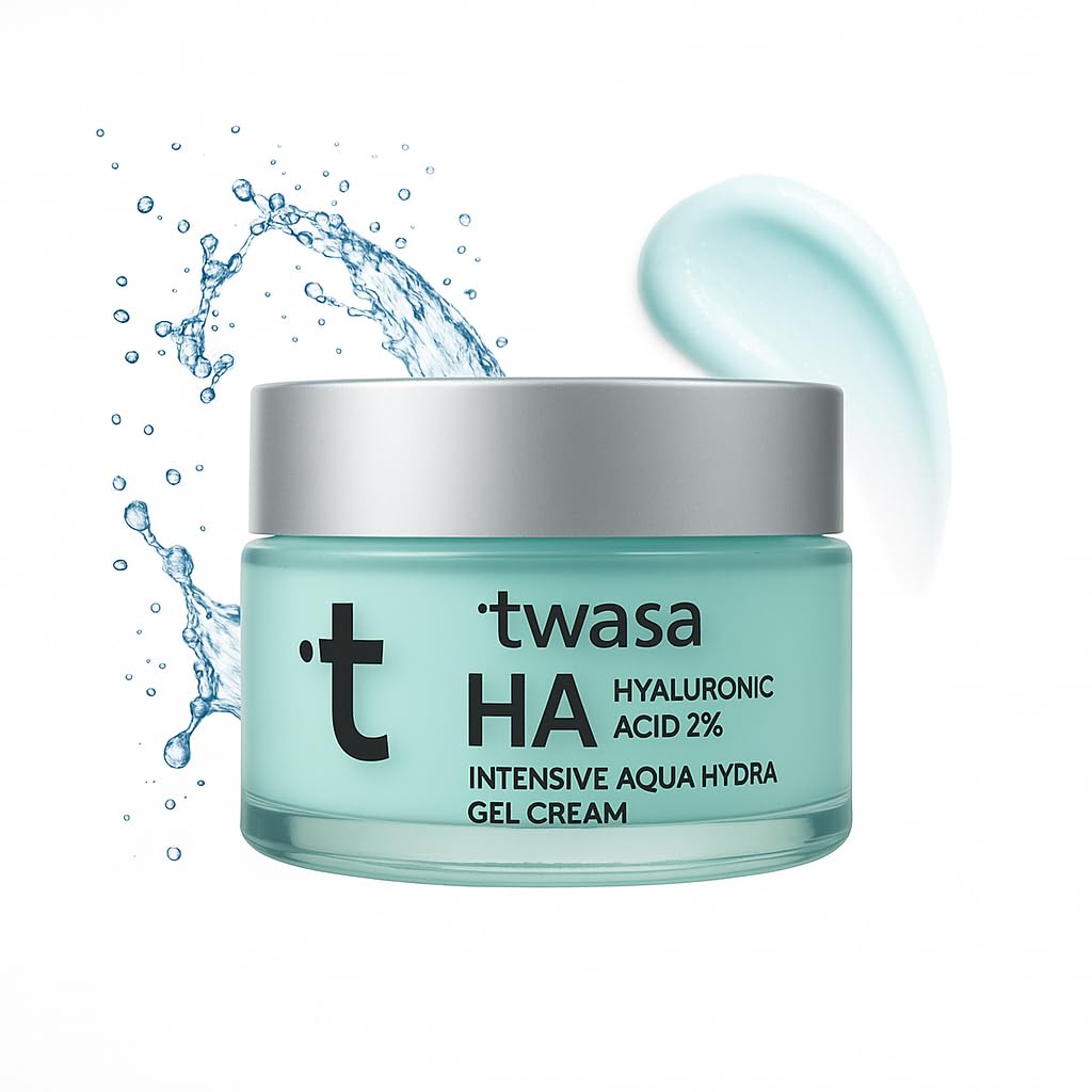 Twasa 2% Hyaluronic Acid Gel Cream 50G | OilFree, NonSticky, Light Water Gel For Fast Absorption & Intense Hydration | Long La