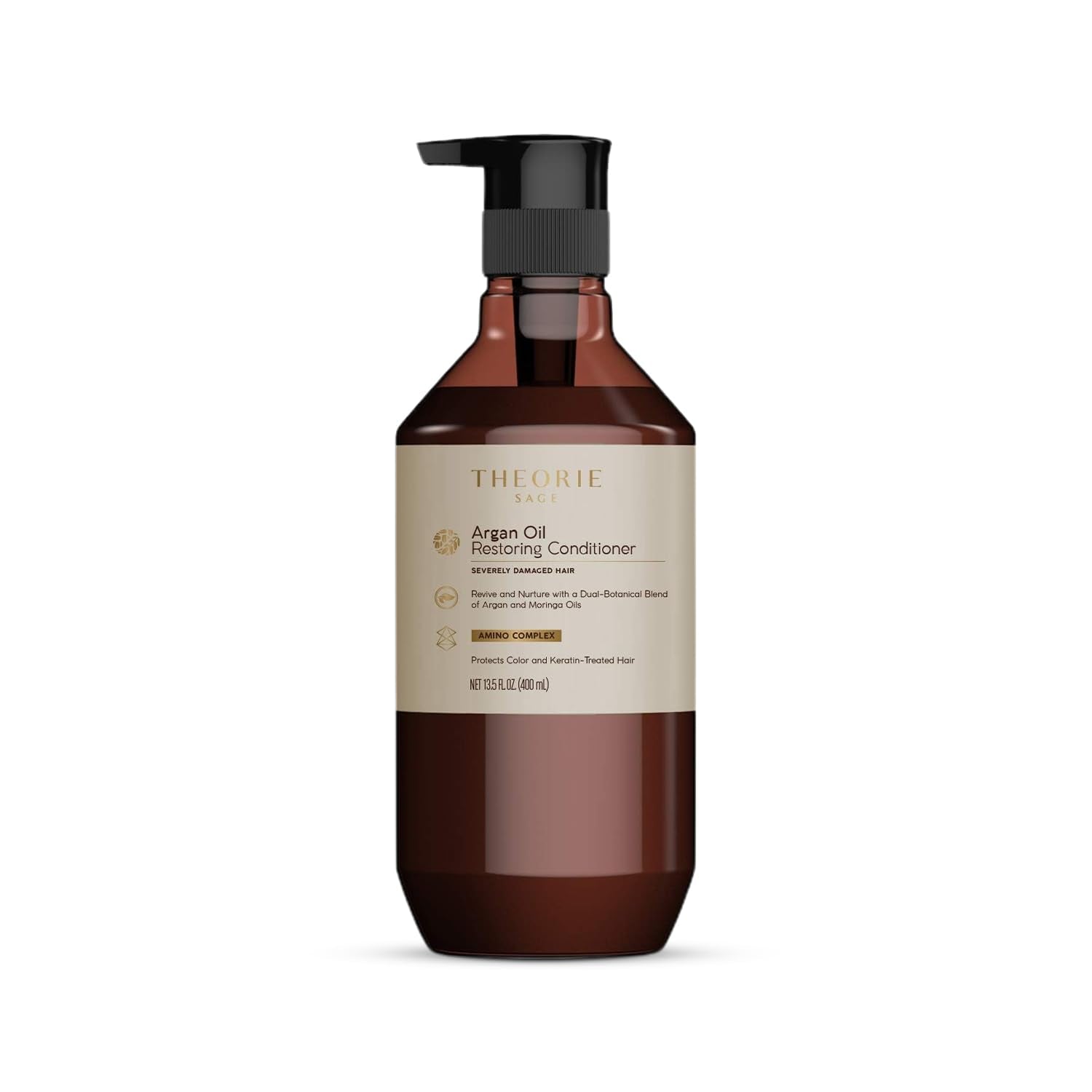 Theorie Argan Oil Ultimate Restoring Conditioner with Argan, Moringa, Grape Seed, and Sage Oil For Normal to Severely Damaged Ha