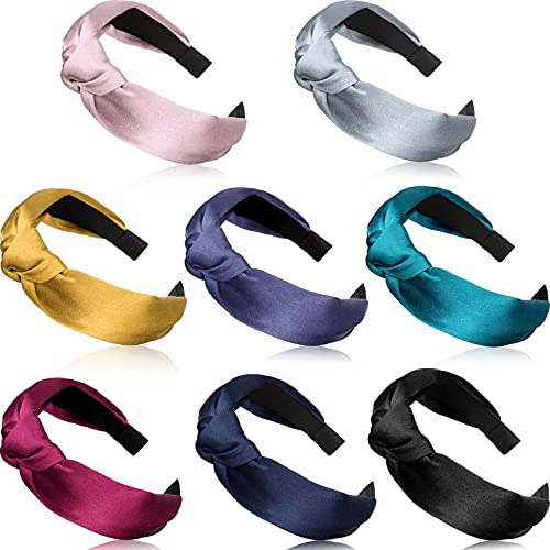 Shidara Silk Headbands Wide Headbands Knot Turban Headband Hair Band Elastic Hair Accessories For Women And Girls | Milti | 3 Pi