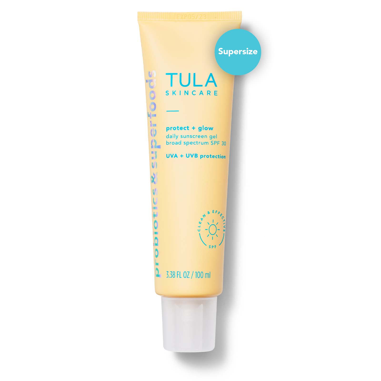 Tula Skin Care Protect + Glow Daily Sunscreen Gel Broad Spectrum Spf 30 - Skincare-First, Non-Greasy, Non-Comedogenic & Reef-Saf