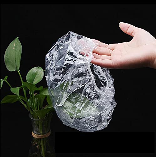 100Ps Disposable Shower Caps, Plastic Clear Shower Caps, Lengthening And Thickening Hair Caps For Hair Dyeing Assistance, Hotel