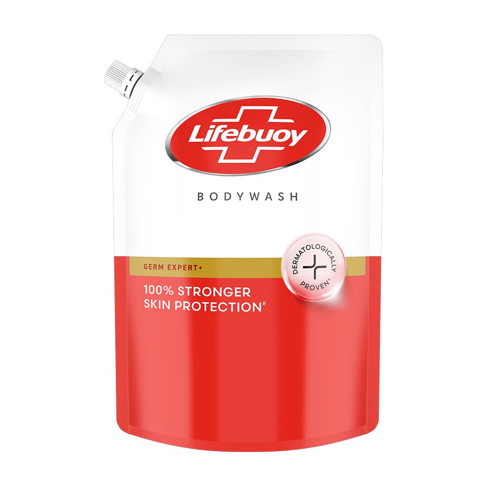 Lifebuoy Germ Expert+ Bodywash | 100% Stronger Skin Protection| 1Ltr Refill Pouch