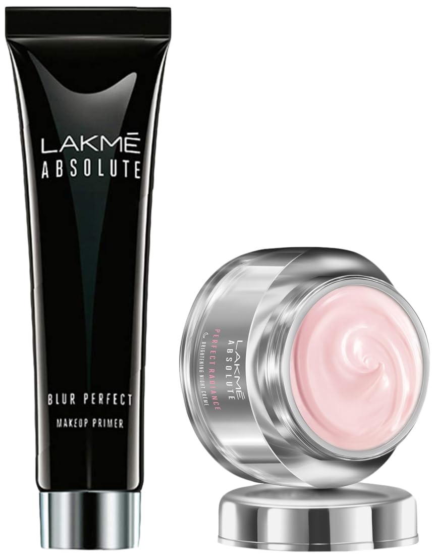 Lakm Absolute Blur Perfect Makeup Primer, 30G And Lakm Absolute Perfect Radiance Skin Lightening/Brightening Night Creme 50 G