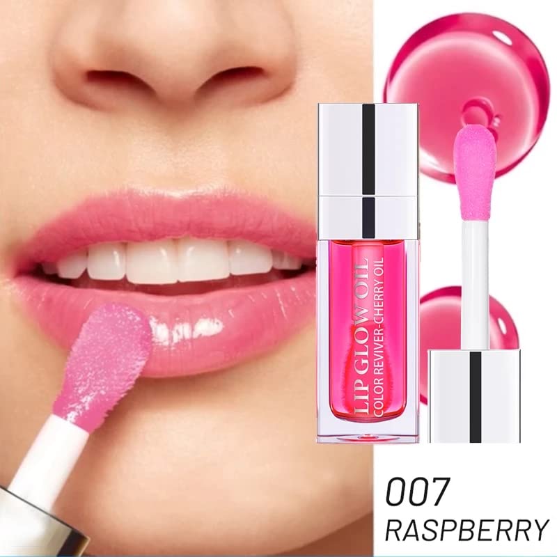 Hydrating Plumping Lip Oil Lip Gloss Lip Balm Lip Care Transparent Toot Lip Oil, Tinted Sheer Color Liquid Lip Oil Moisturizing