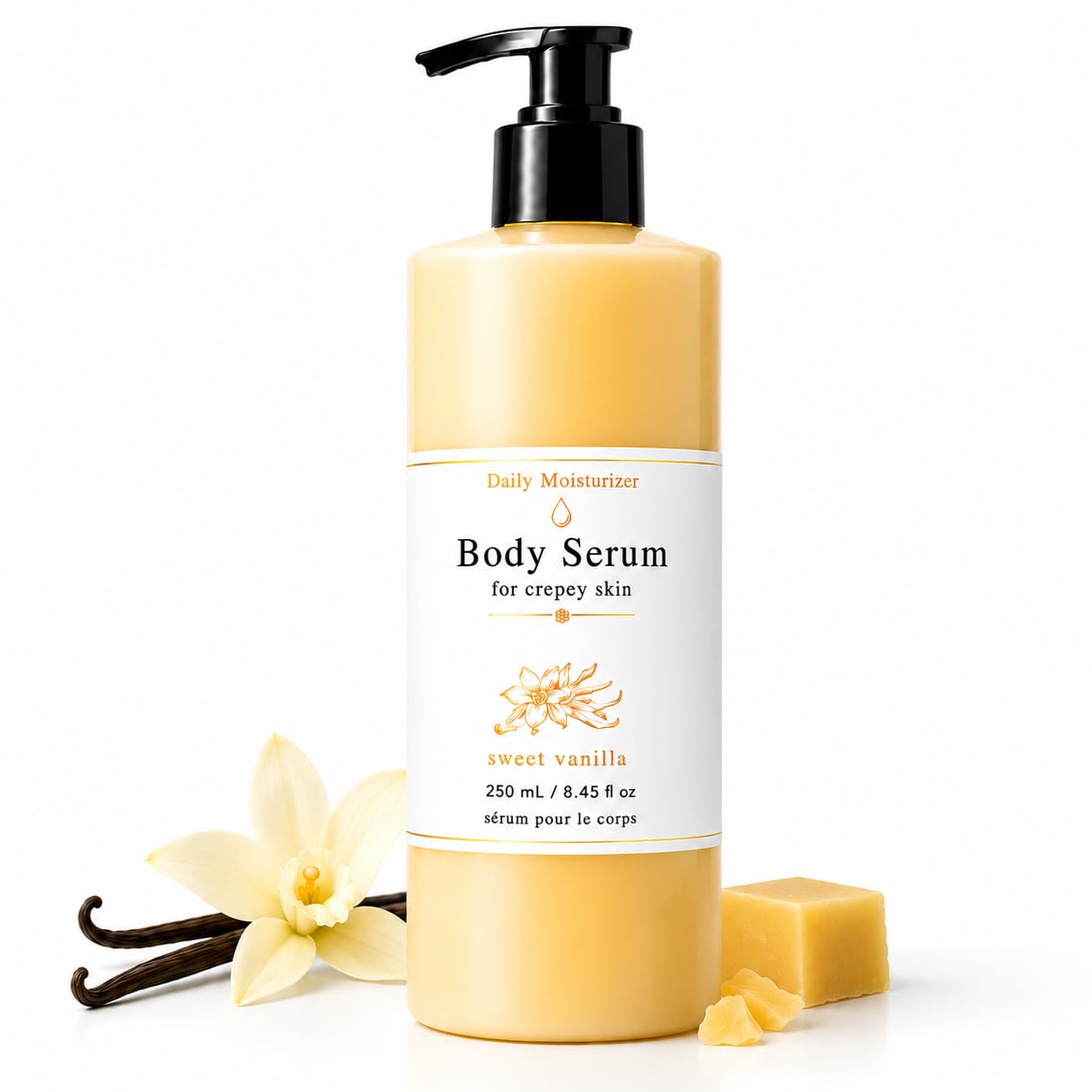 MKSUVGQ Bees Body Serum for Crepey Skin, Waterless Wet Skin Body Oil with Avocado Oil, Castor Oil, Coconut Oil, Shea Butter & Be