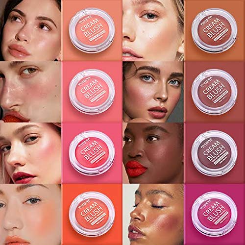 PHOERA Makeup Face Cheek Blush Cream Matte Blusher Super blend-able Sweat-Resistant Pressed Foundation Non_Greasy Palette (107 G
