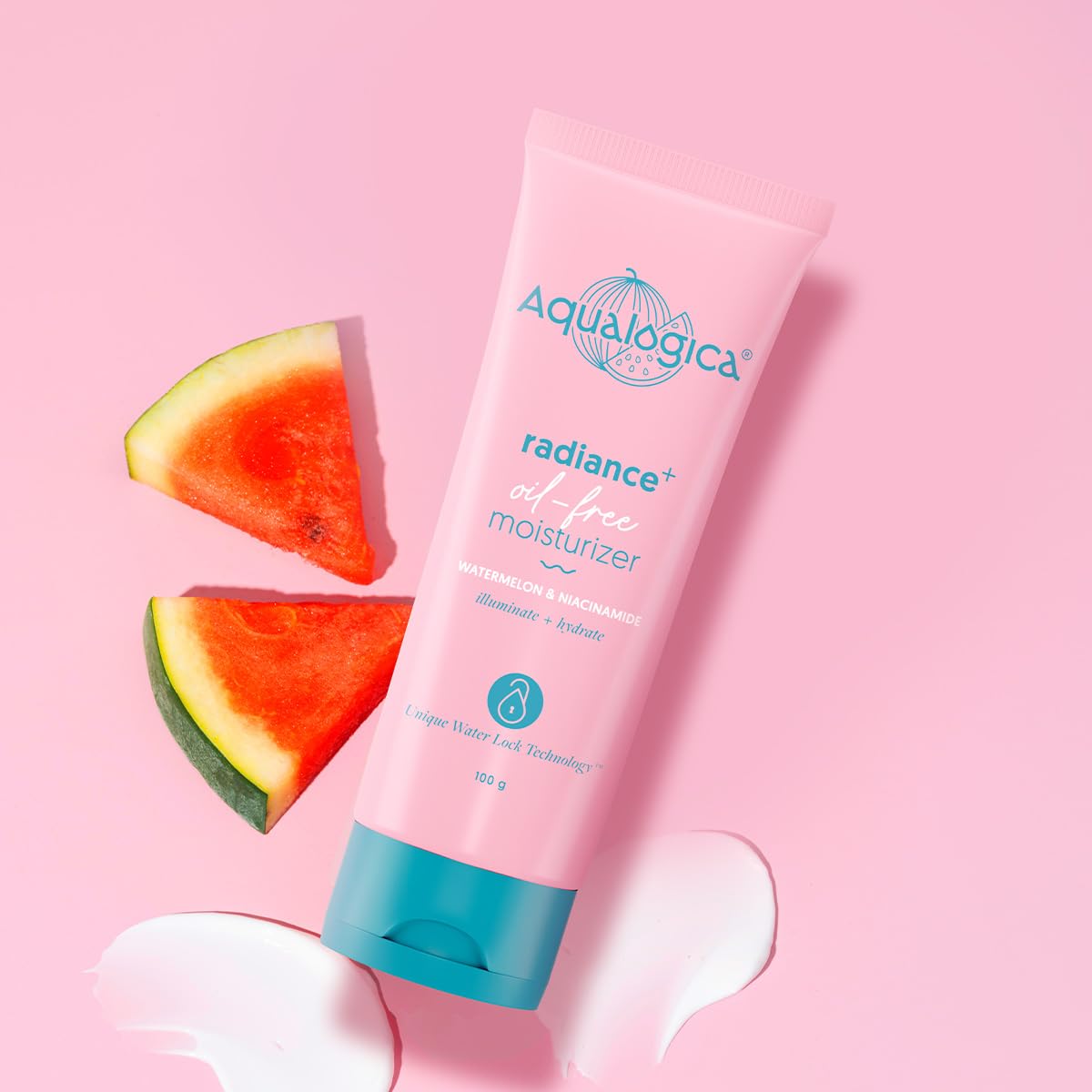 Aqualogica Radiance+ Oil Free Face Moisturizer | Watermelon & Niacinamide Infused | Helps Reduce Acne Marks | Hydrates Skin with