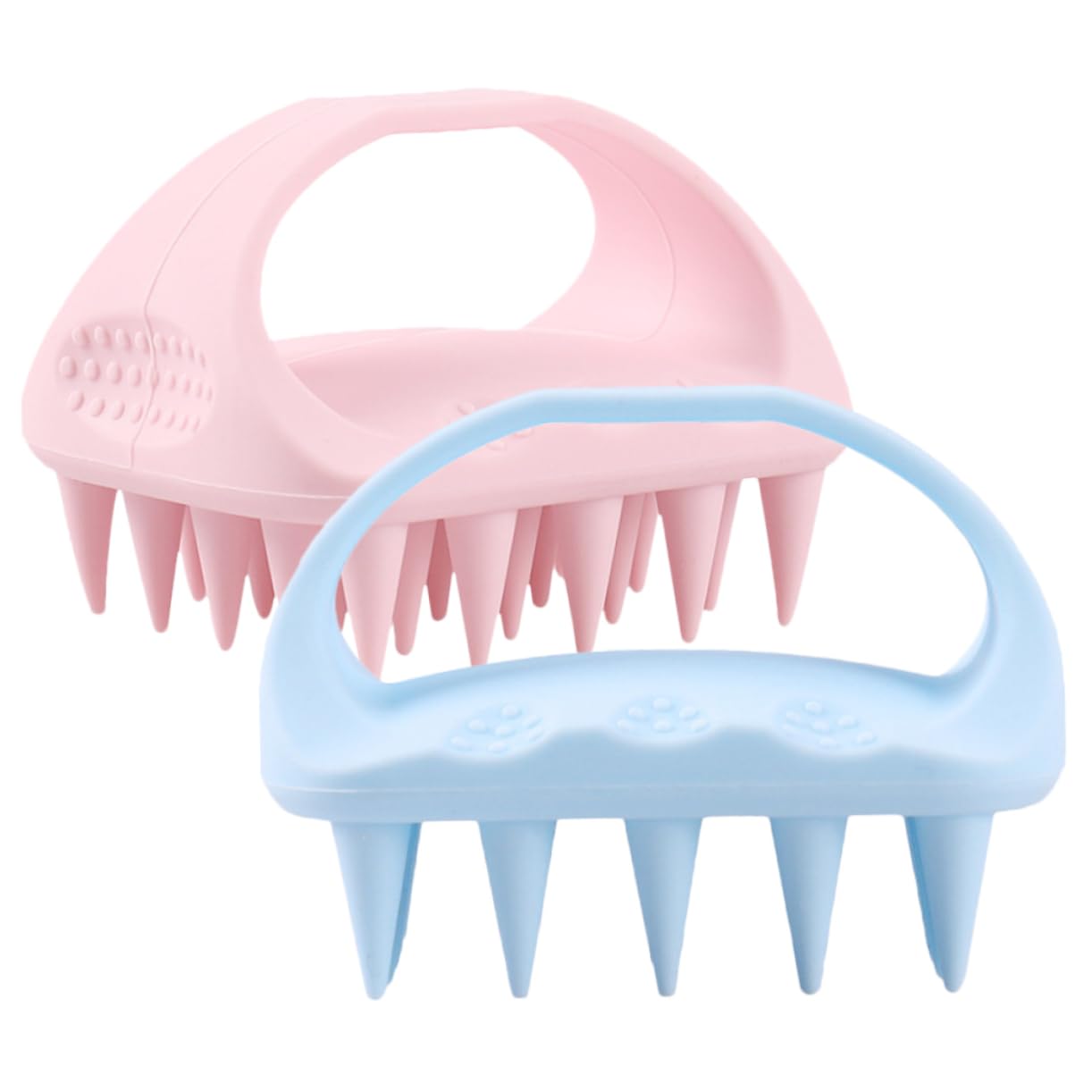 Angoily 2pcs Scalp Massager Brush Silicone Hair Exfoliator for Scalp Care Ergonomic Design for All Hair Types Promotes Relaxatio