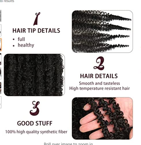8 Packs Springy Afro Twist Hair Pre-Separated Kinky Marley Twist Braiding Hair Soft Synthetic Crochet For Distressed Faux Locs S