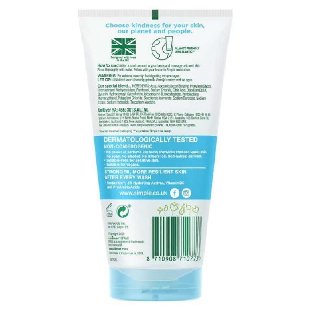 Simple Water Boost Micellar Gel Facial Wash, 5 Oz (150 Ml) (1 Count)