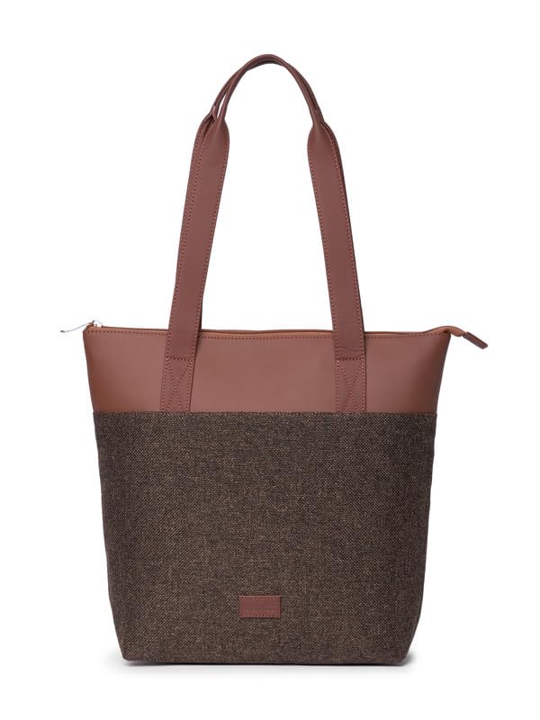 Zouk Bristel Solid Printed WomenS Jute Handcrafted Vegan Leather Red Everyday Tote