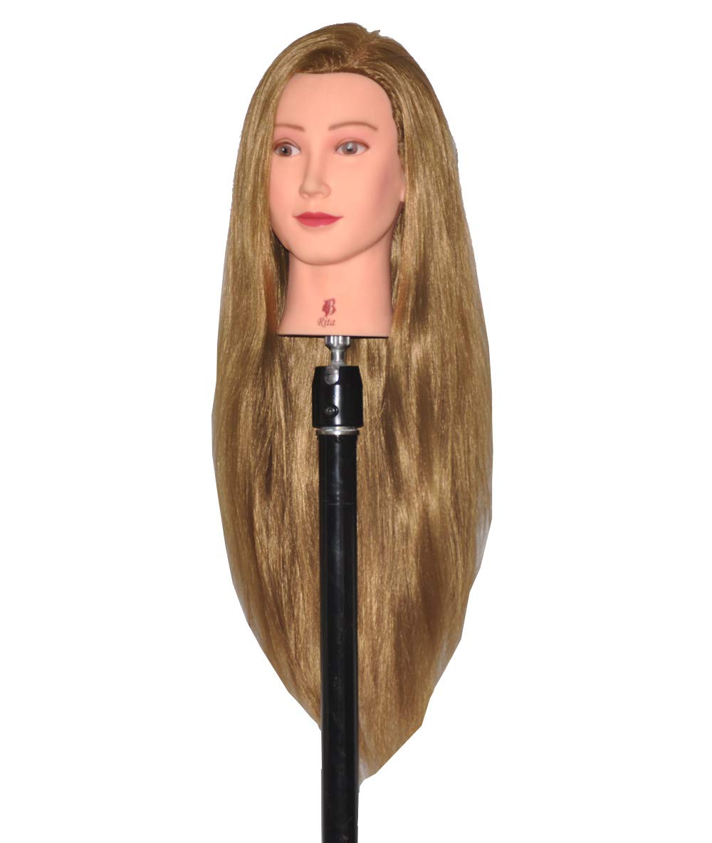 Bellrino 26-28'' Cosmetology Mannequin Manikin Training Head With Synthentic Fiber - Rita