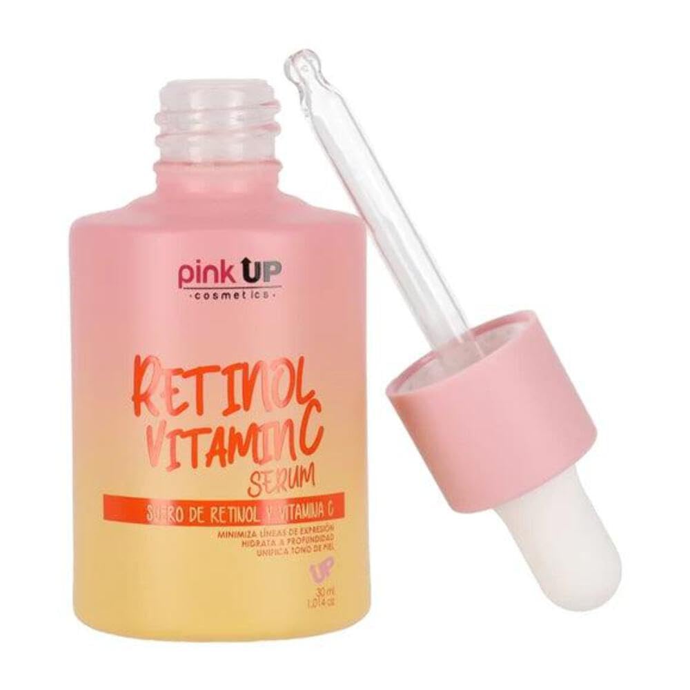 PINK UP Retinol and Vitamin E Serum | Vitaminc C Serum | Face Serum | Reduces and prevents blemishes on facial skin | Lightens t
