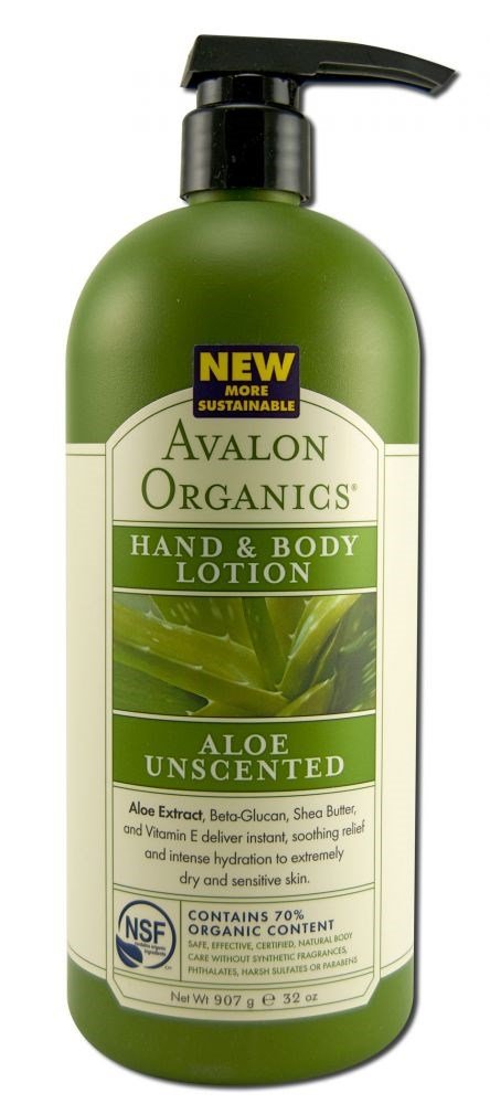 Avalon Organics Hand and Body Lotion Aloe Unscented - 32 fl oz