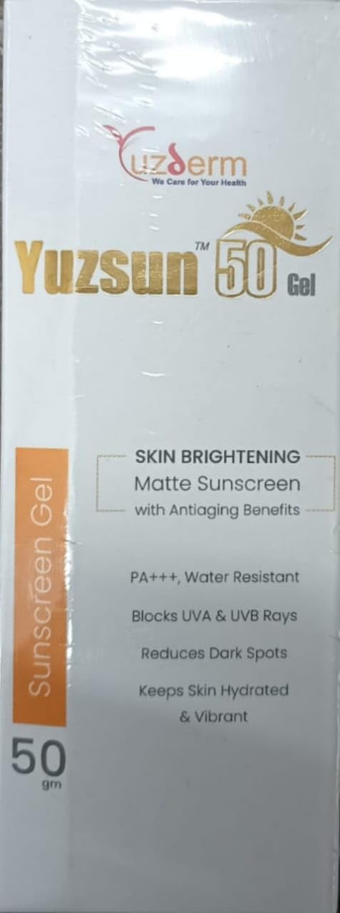 Yuzsun 50 SPF Gel Sunscreen 50 GM/Matte Sunscreen Suitabe for All Skin Types With Anti Aging Benefit