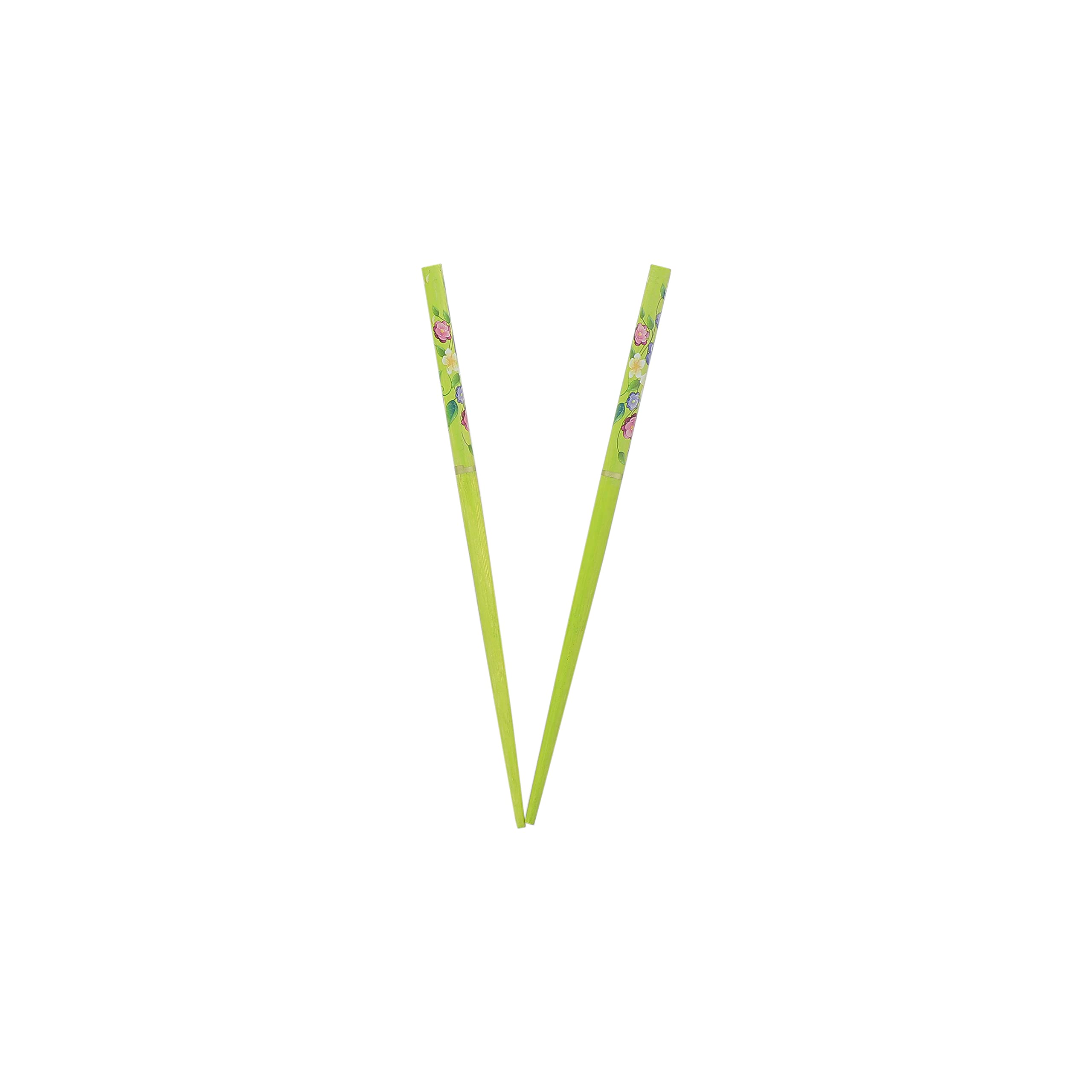 Floral Hair Sticks Chopsticks - Pack of 2-Green