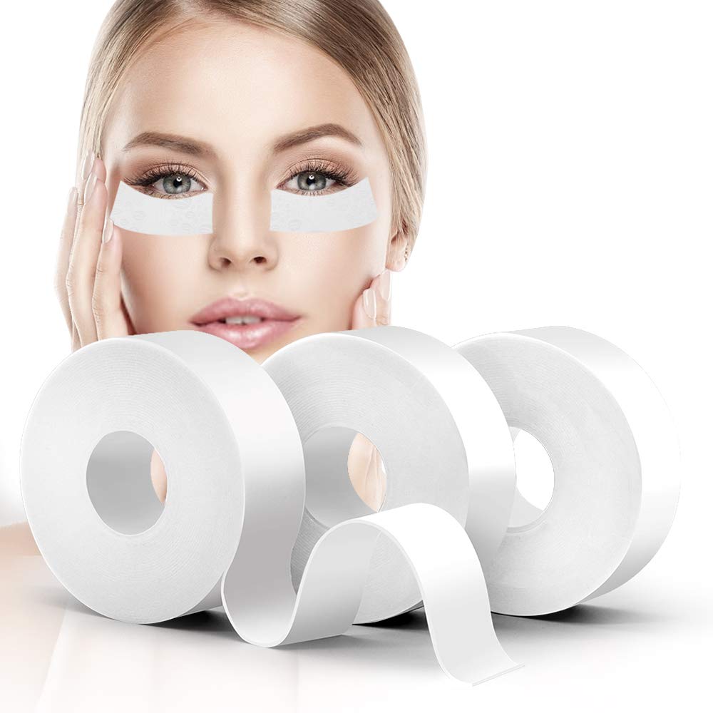 Lash Tape, Akissos 3 Rolls Medical Elastic Foam Tape Eyelash Extension Supplies Lash Pads Under Eye Patches Lint Free Hypoallerg