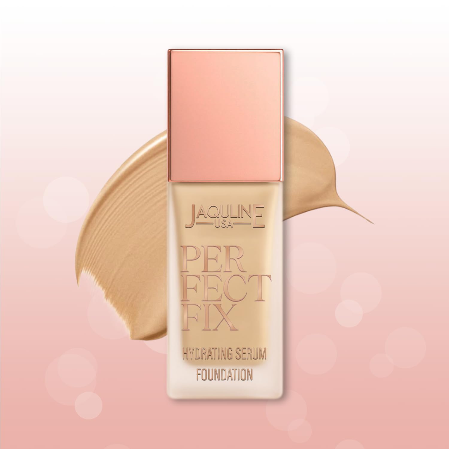 Jaquiline Usa Perfect Fix Hydrating Serum Foundation | With Hyaluronic Acid & Vitamin E | Lightweight, LongWear & Moisturizing 