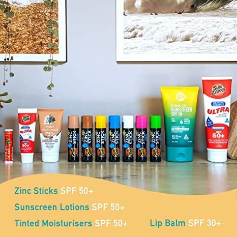 Sun Zapper Zinc Oxide Sunscreen - Skin Tone, Green & Gold - Spf 50+ Very High Sun Protection Waterproof Sunblock For Face & Body