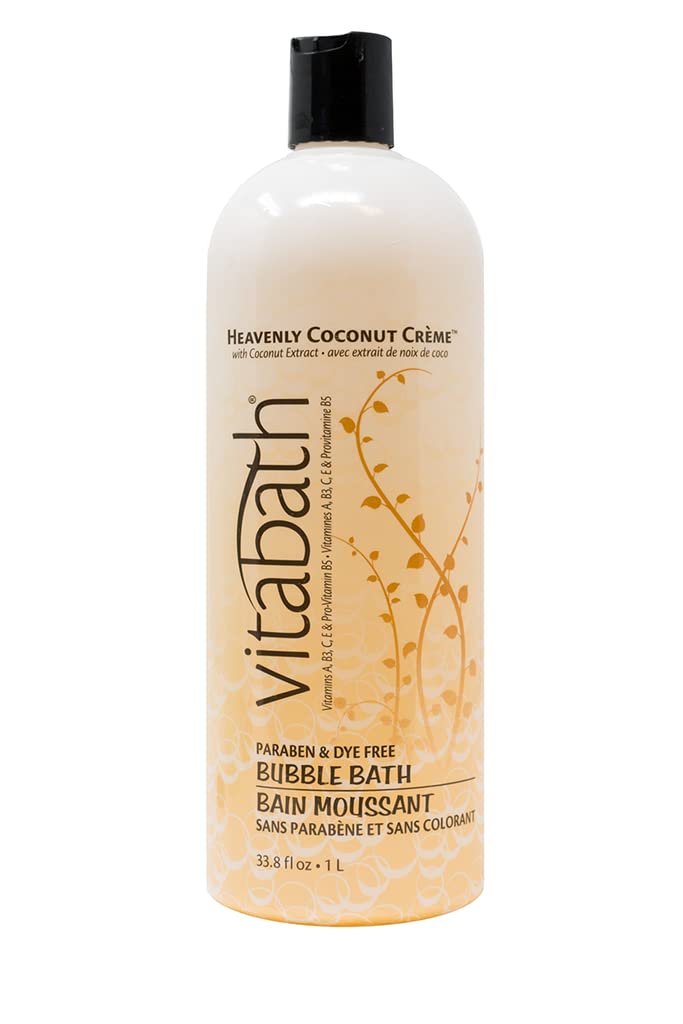 Vitabath Heavenly Coconut Crme Bubble Bath Rich Foaming Bubbly Soak & Relaxing Aromatherapy Moisturizing & Nourishing Indulgent