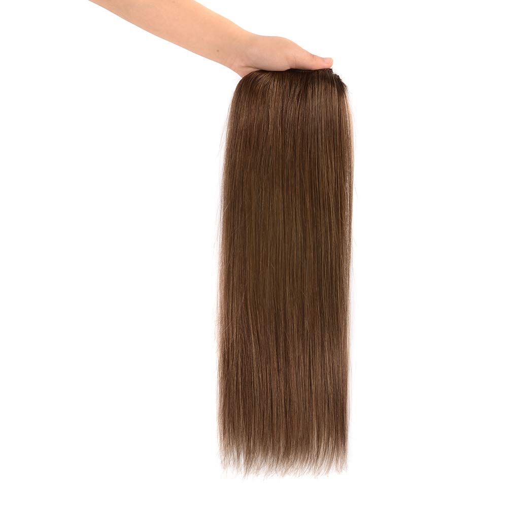 20'' Clip In Hair Extensions Remy Human Hair For Women - Silky Straight Long Human Hair Clip On Extensions 75Grams 4Pieces Ash B