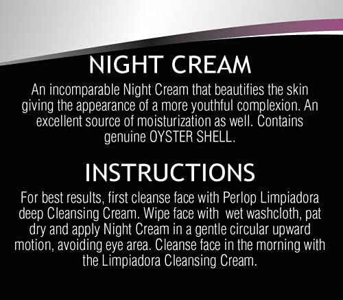 Concha Nacar Crema De Noche No.2, Night Cream 2 oz