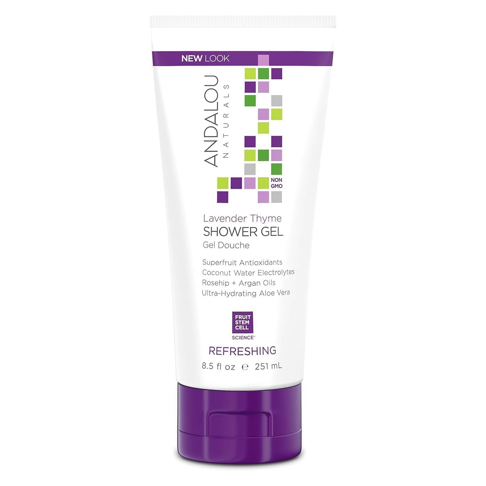 Andalou Naturals Lavender Thyme Refreshing Shower Gel, 8.5 Ounce