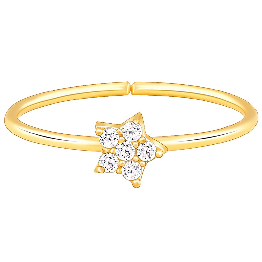 GIVA 925 silver Golden Star Constellation Ring, Adjustable | Gifts for Girlfriend, Rakhi Rakshabandhan Gift for Sister Bhabhi| W