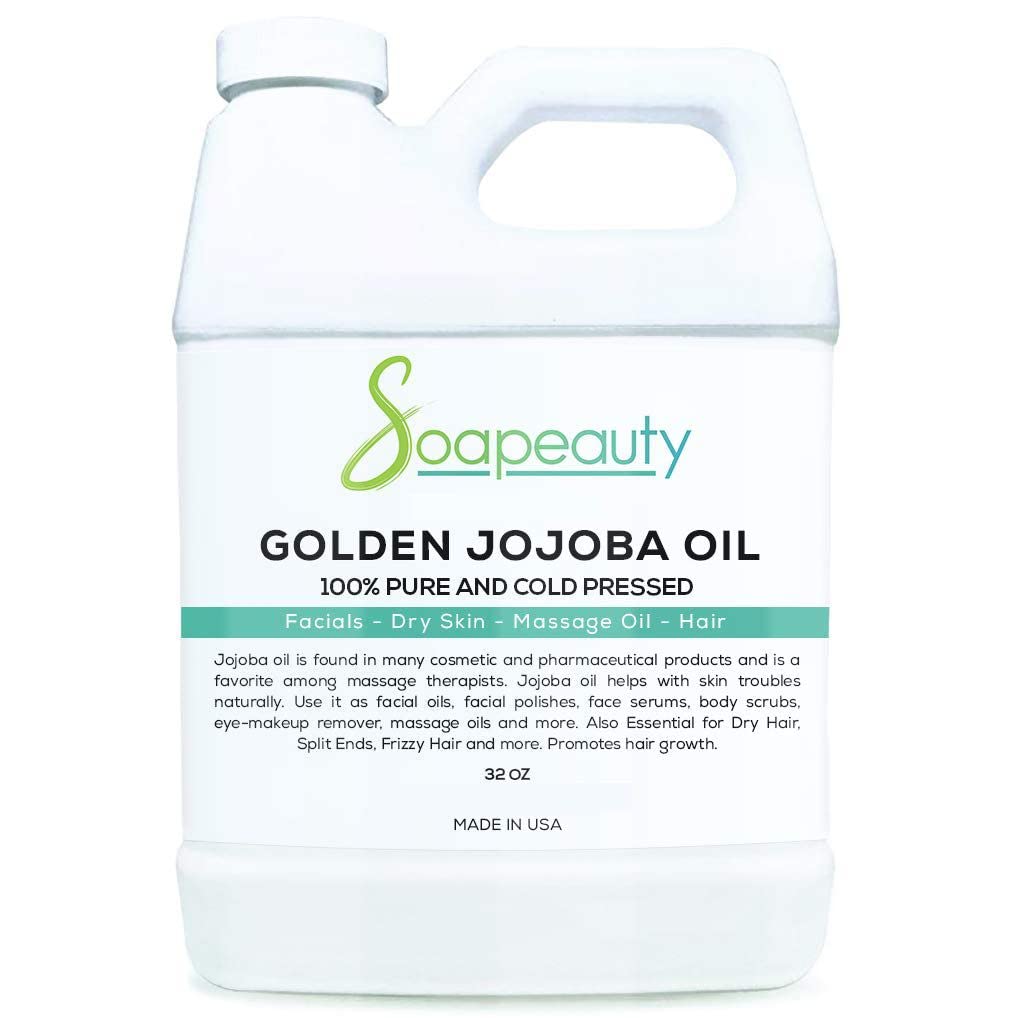 Soapeauty JOJOBA OIL  100% Natural golden Jojoba Oil  Jojoba Oil cold Pressed  carrier for Essential Oils, Jojoba oil for Skin,