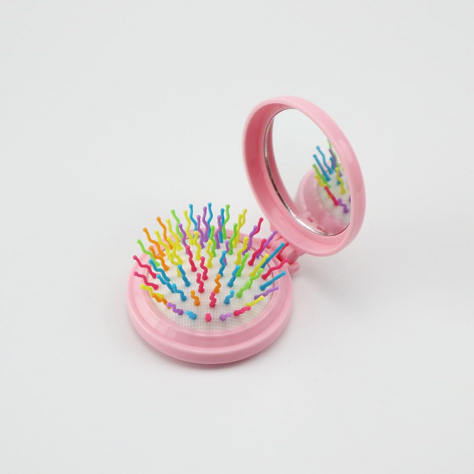 Ghelonadi Mini Mirror Comb For Purse, Pocket Mirror Comb With Mirror For Girls, Small Portable Mirror With Comb Travel Size, Fol