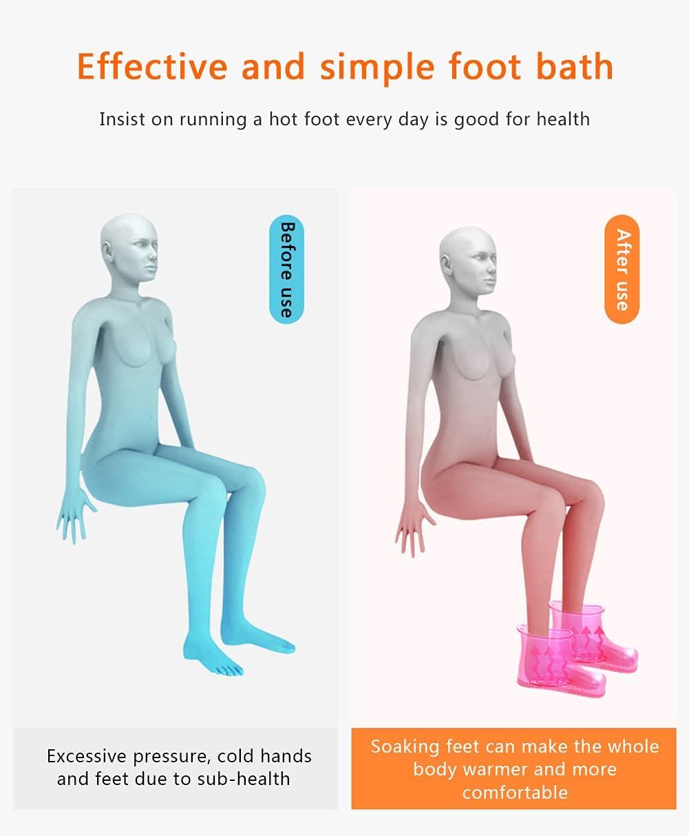 Massage Foot Bath Shoes Portable Massage Foot Bath Shoes Foot Spa Shoes Pedicure Pvc Pink Tall Foot Spa Shoes For Foot Massage F